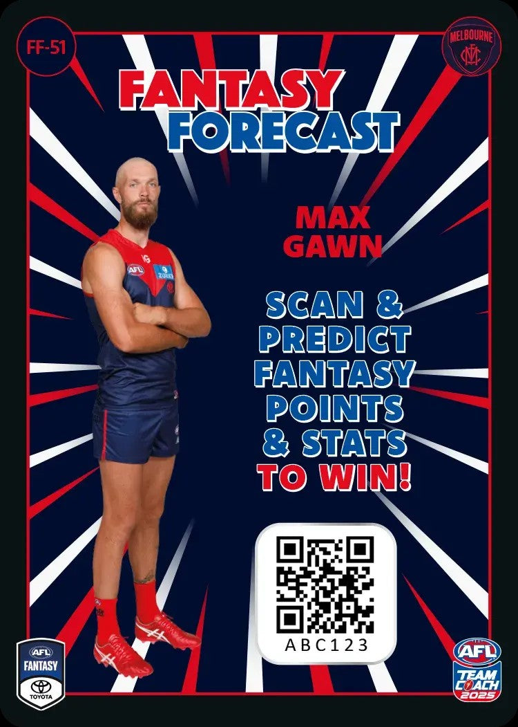 2025 Teamcoach AFL Fantasy Forecast - Cards 1 to 90 - Pick Your Card