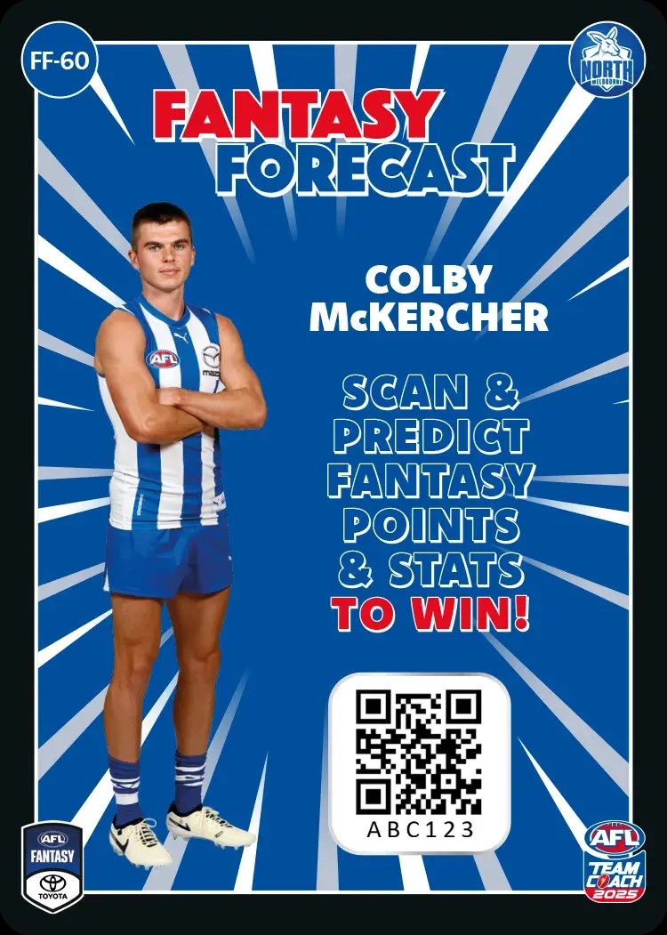 2025 Teamcoach AFL Fantasy Forecast - Cards 1 to 90 - Pick Your Card