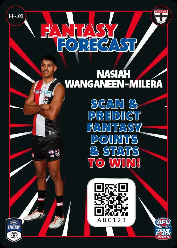 2025 Teamcoach AFL Fantasy Forecast - Cards 1 to 90 - Pick Your Card