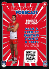 2025 Teamcoach AFL Fantasy Forecast - Cards 1 to 90 - Pick Your Card