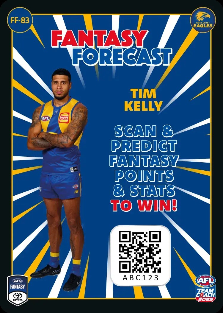 2025 Teamcoach AFL Fantasy Forecast - Cards 1 to 90 - Pick Your Card