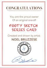 Royce Hart, B&W Footy Sketch Series, 1 of 1, by Noel Bruzzese