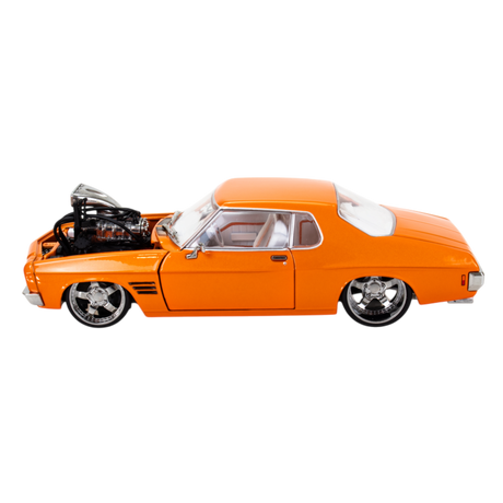 Orange Supercharged 2 Door Holden HQ, 1:24 Scale Diecast