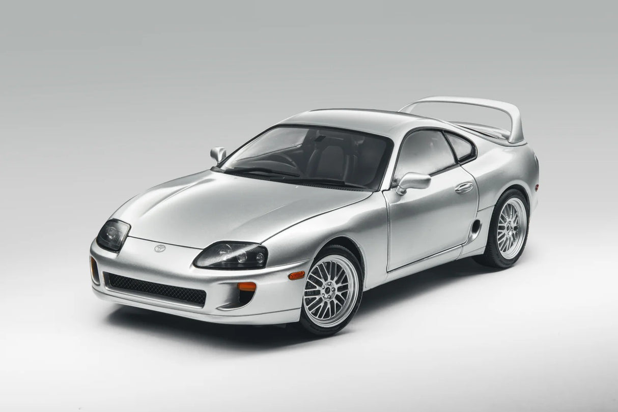 TOYOTA Supra (A80) Silver RHD, 1:18 Scale Diecast Car