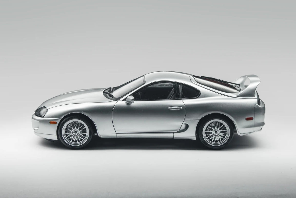 TOYOTA Supra (A80) Silver RHD, 1:18 Scale Diecast Car