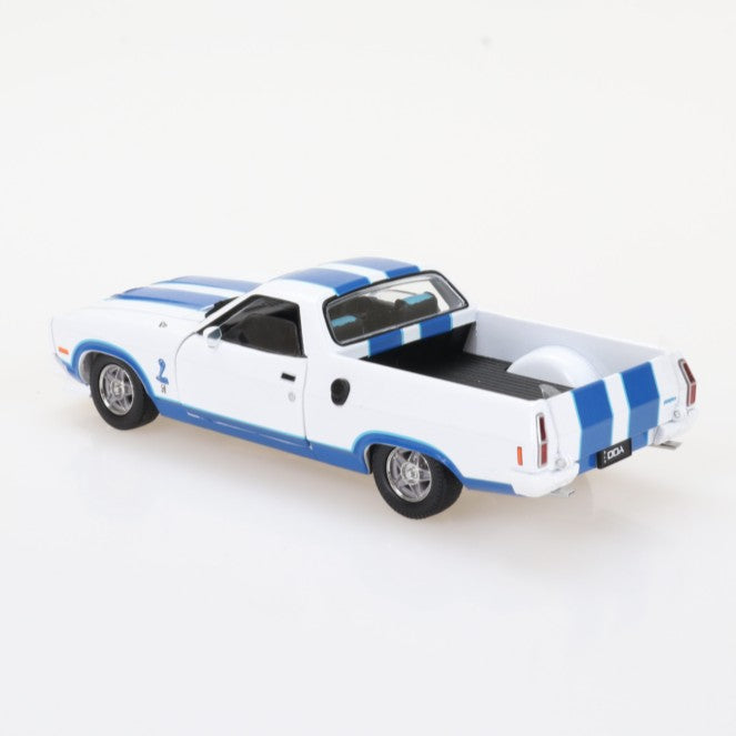 White w/Blue Ford XC Cobra Ute, 1:32 Scale Diecast Car