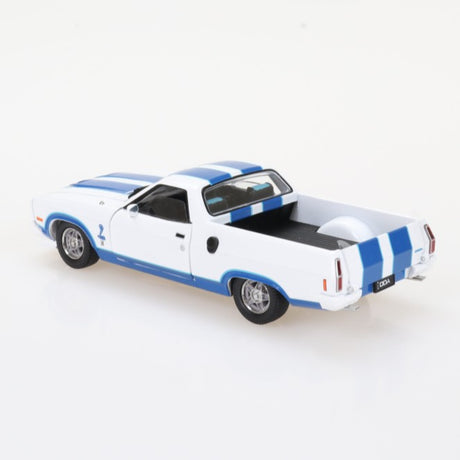 White w/Blue Ford XC Cobra Ute, 1:32 Scale Diecast Car