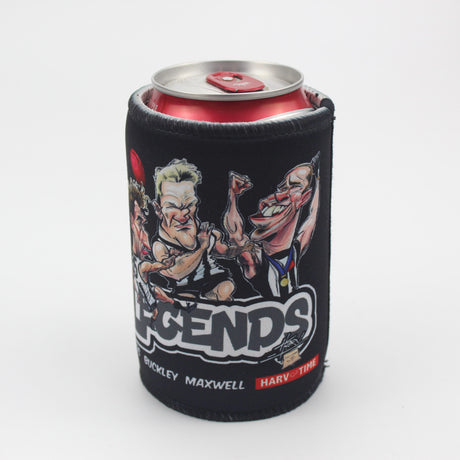 Collingwood Magpies Player Legends Caricature Stubby Holders. Art by HarvTime.