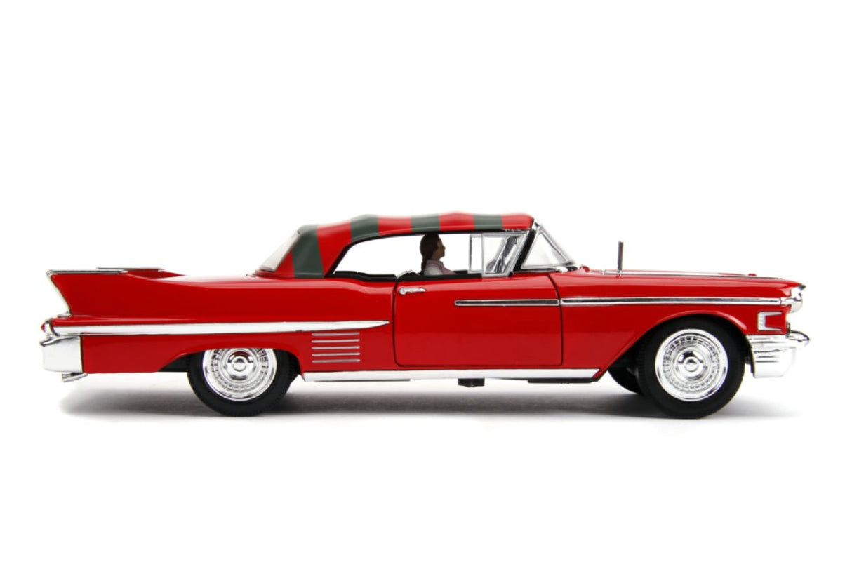 A Nightmare on Elm St - 1958 Cadillac Series 62, 1:24 Scale Diecast with Figure Hollywood Ride