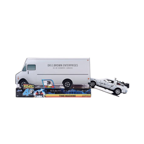 Back to the Future - Delorean (Frosted) 1:32 Scale Diecast Vehicle with Truck Box (SDCC Exclusive)