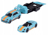 Majorette - Porsche Cayenne Turbo S E-Hybrid, Porsche 918 Spyder, trailer, 1:64 Scale Diecast Car