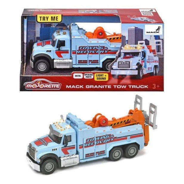 Majorette Mack Granite Tow Truck with Lights & Sounds