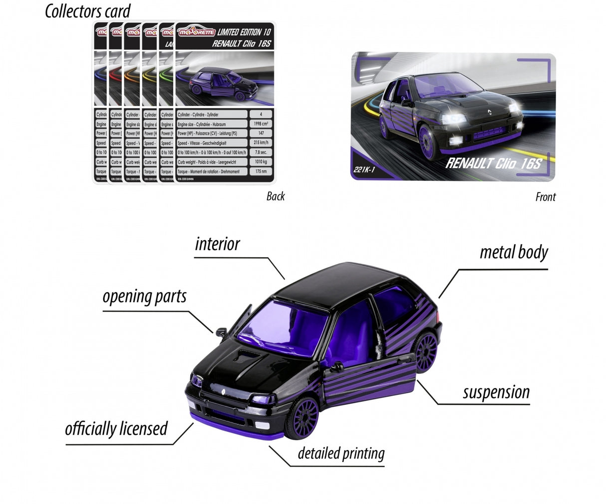 Lamborghini Countach LPI 800-4, Majorette: Limited Edition, 1:64 Scale Diecast Car