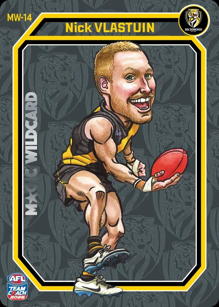 Nick Vastuin, Magic Wildcard, 2026 Teamcoach AFL