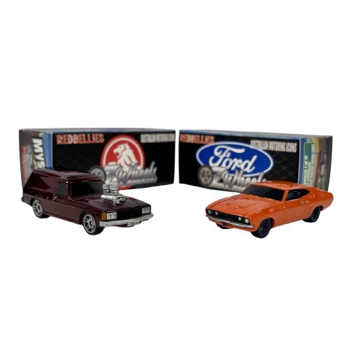 Oz Wheels Holden/Ford Red Bellies Clutch 1 - (36-Pack) Box, 1:64 Scale Cars