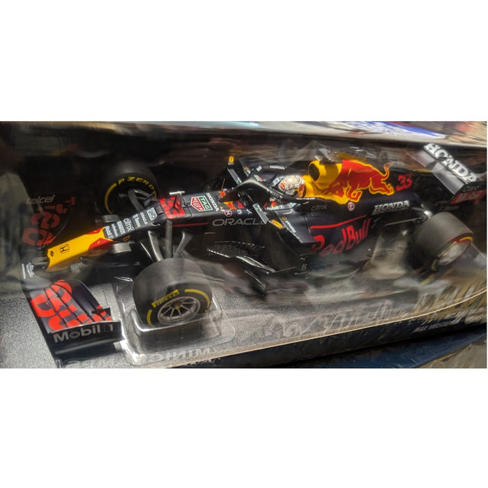 MINICHAMPS, Red Bull Racing Honda RB16B - Max Verstappen - Winner Mexican GP 2021, 1:18 Scale Diecast Car