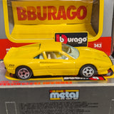 Burago, Yellow Ferrari GTO, cod. 4175, 1:43 Scale Diecast Car