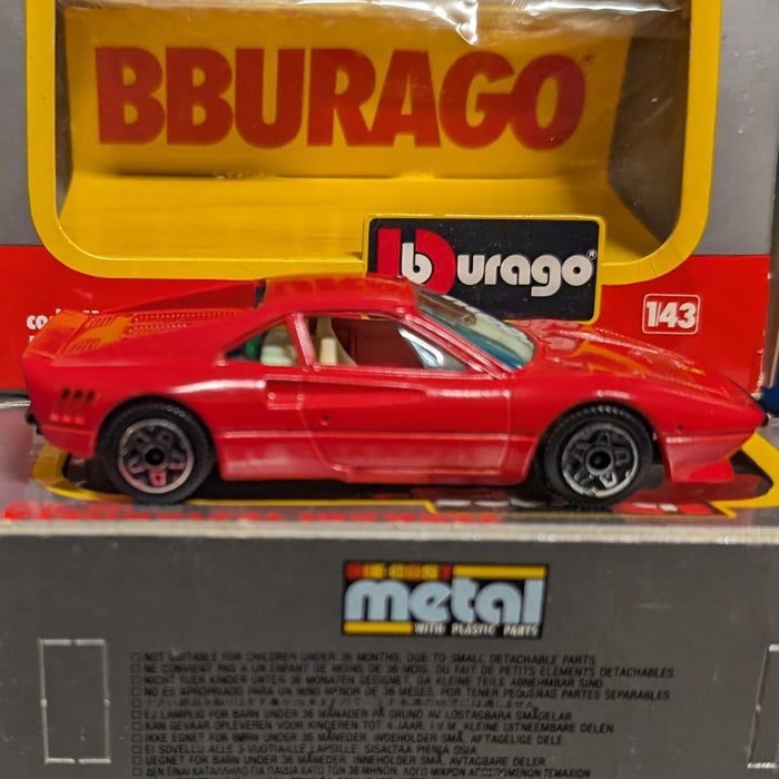 Burago, Red Ferrari GTO, 1:43 Scale Diecast Car