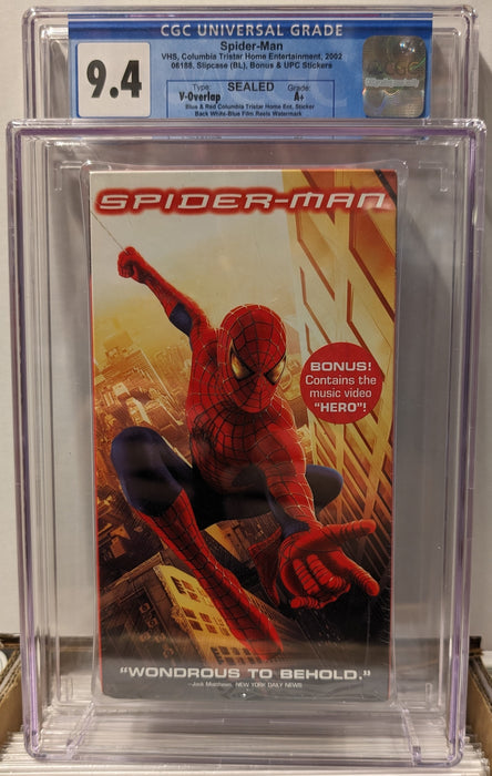 Spider-man, 2002 VHS, Graded CGC 9.4