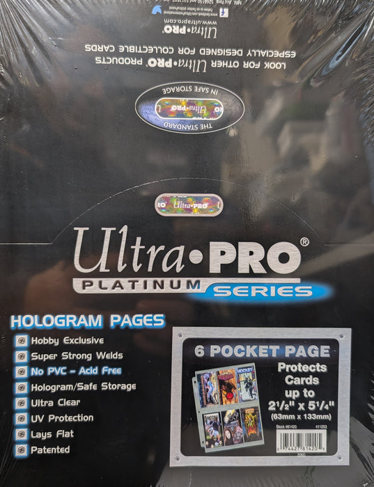 ULTRA PRO 6-POCKET HOLOGRAM PAGES 100ct BOX