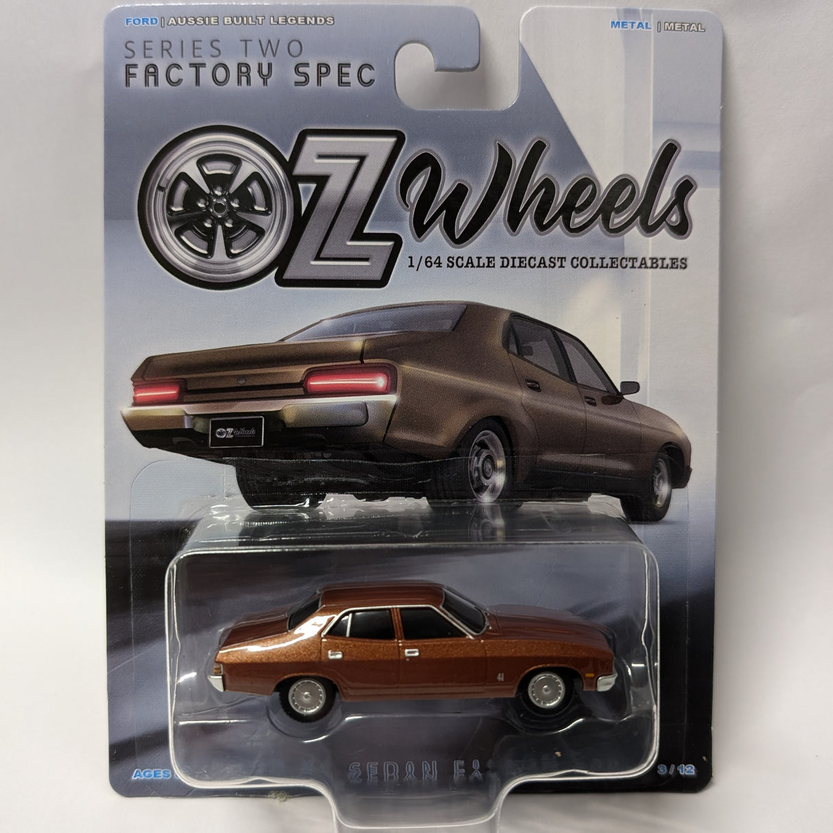 Ford XC Sedan Falcon 500, #3/12, Factory Spec, Oz Wheels Series 2, 1:64 Scale Diecast Car