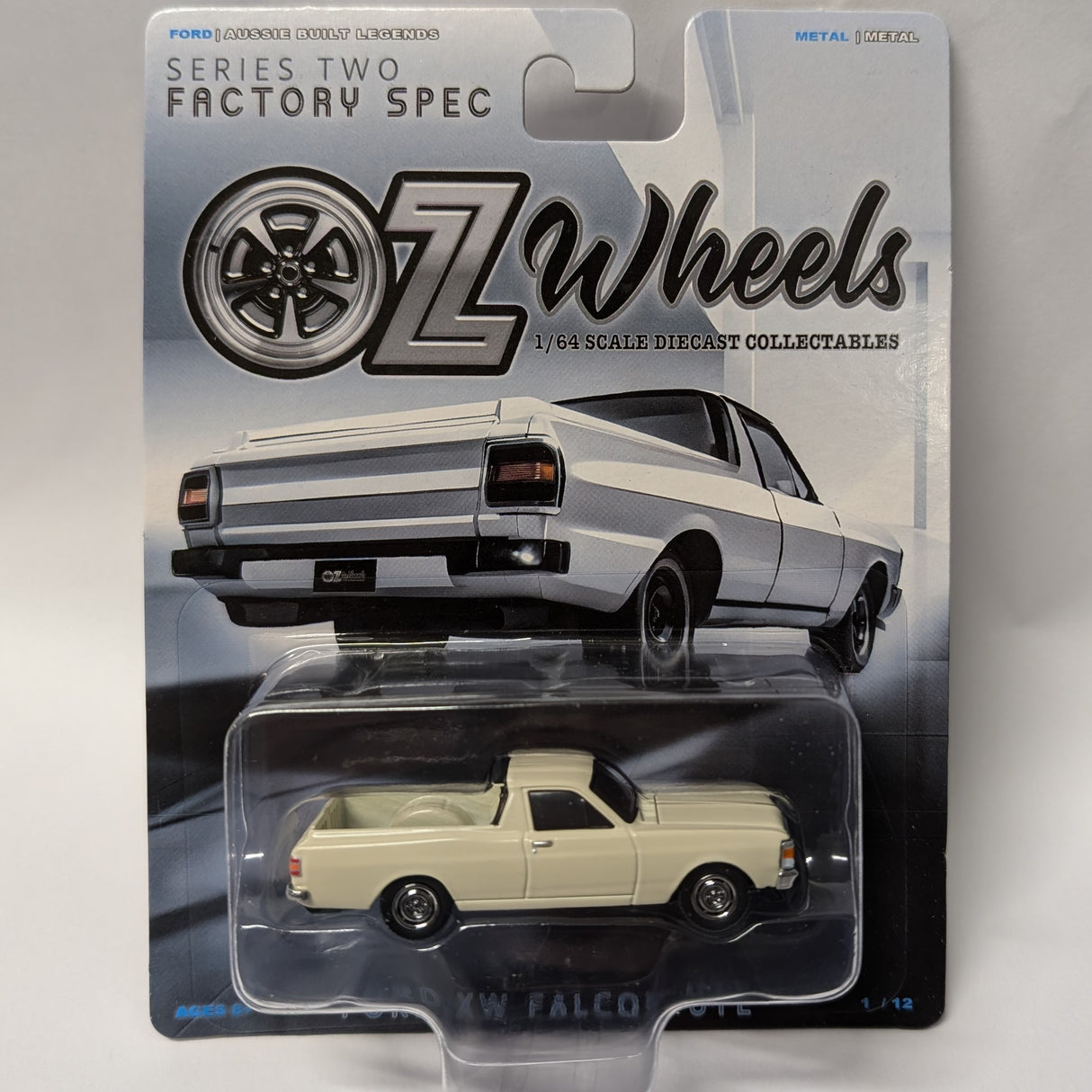 Ford XW Falcon Ute, #1/12, Factory Spec, Oz Wheels Series 2, 1:64 Scale Diecast Car