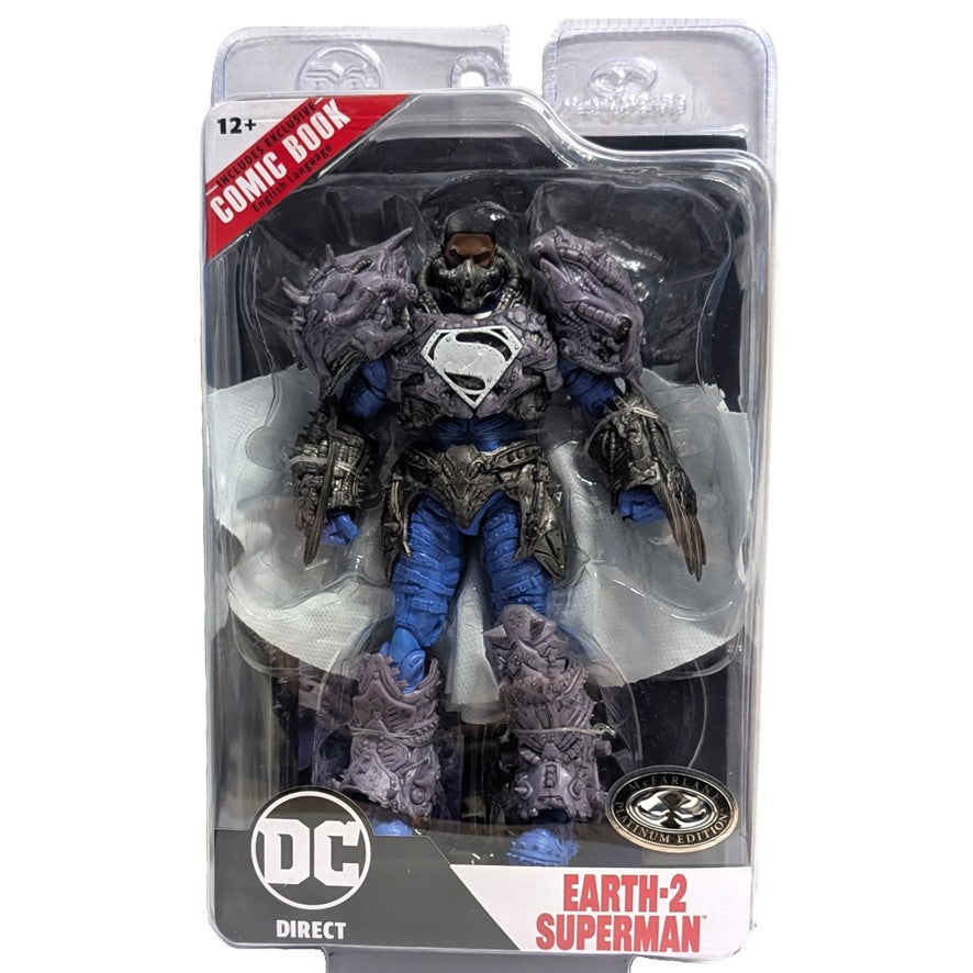 Platinum Edition: Superman: Ghosts of Krypton - Earth-2 Superman Page Punchers 7" Scale McFarlane Action Figure with Comic Book