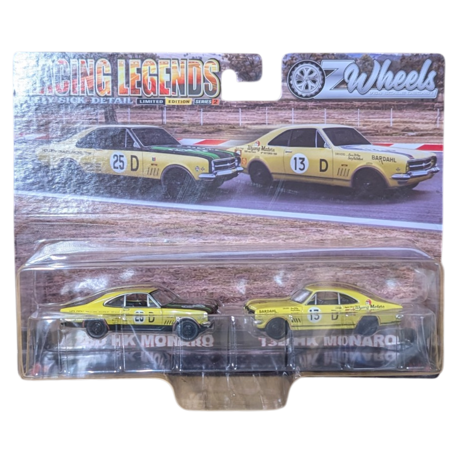 Oz Wheels Hauling Kids Ripping Skids FSD, Holden 25D & 13D HK Monaro Twin Set, 1:64 Scale Diecast Car