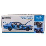 Classic Carlectables Ford XW Falcon Phase II 1970 Bathurst John Goss/Bob Skelton 53E, 1:18 Scale Diecast Model Car