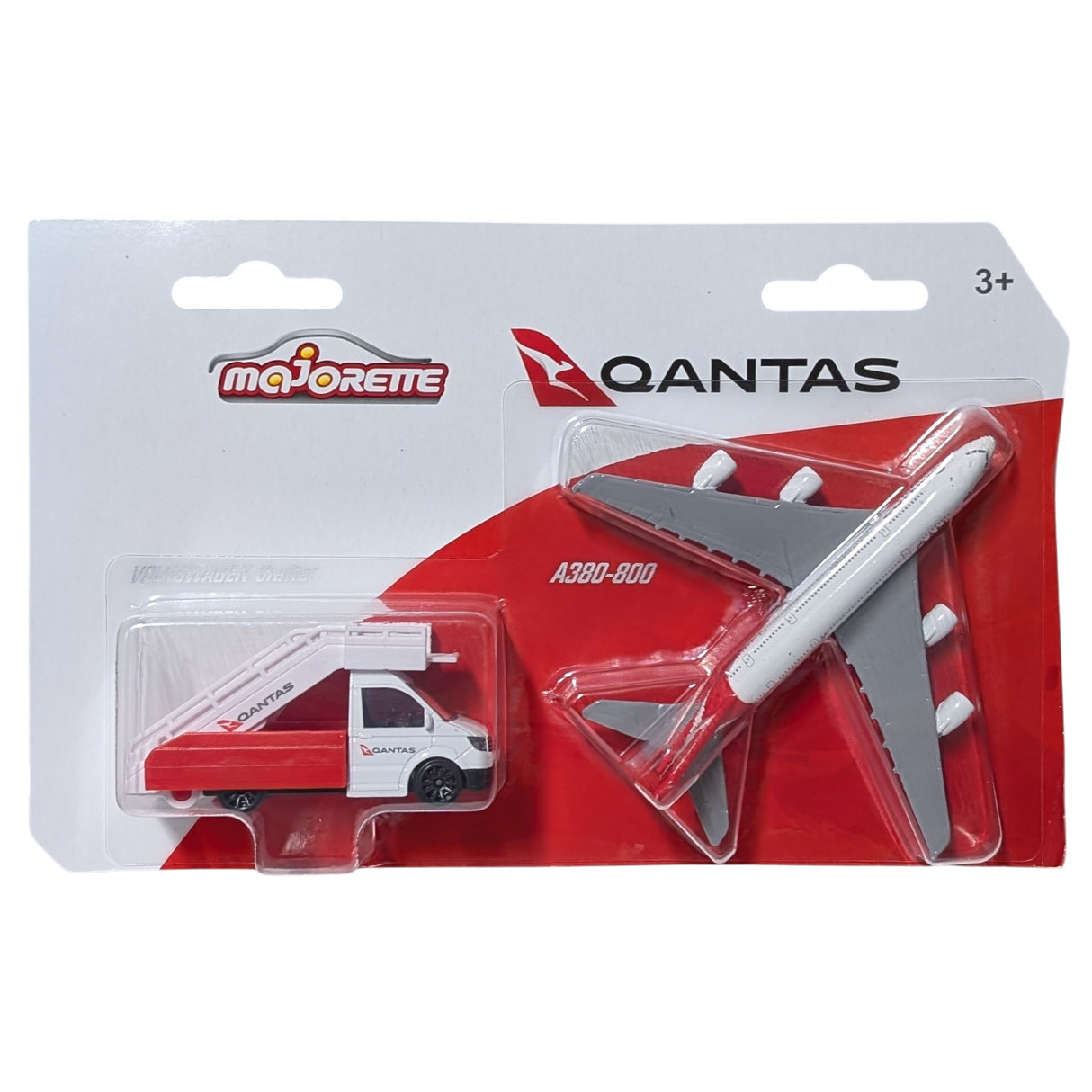 Majorette - QANTAS Boeing A380-800 & Volkswagen, Diecast Plane & Vehicle