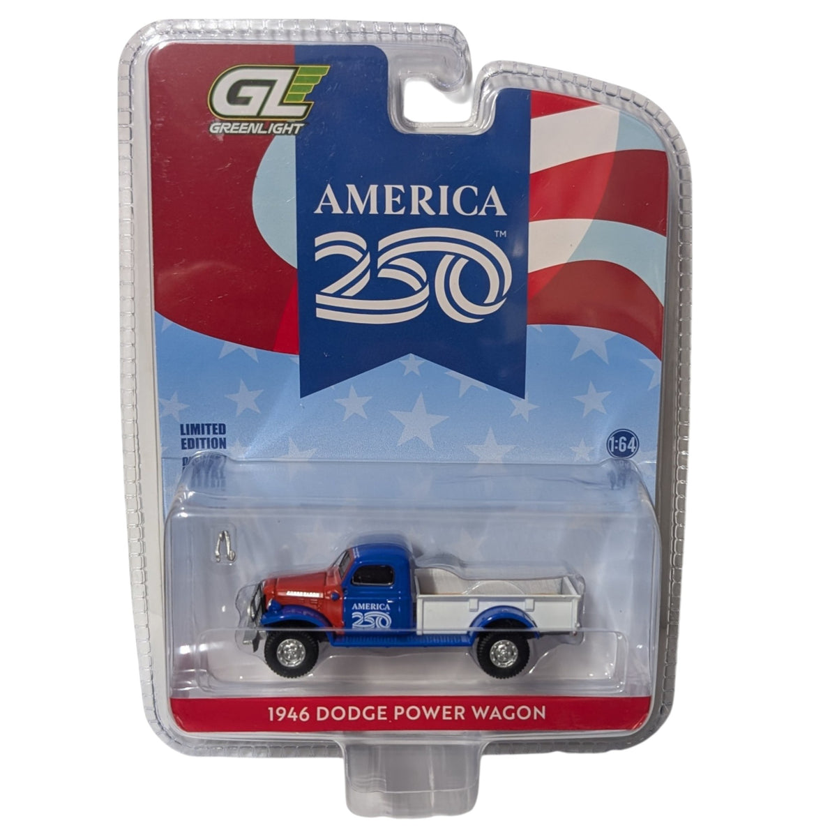 1946 Dodge Power Wagon, America 250, 1:64 Scale Diecast Car