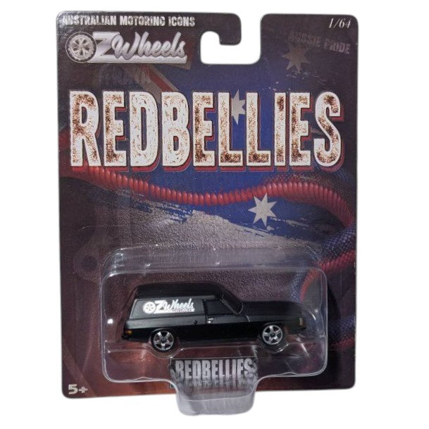 Holden HJ Panel Van, Oz Wheels Carded Red Bellies, 1:64 Scale Diecast Car