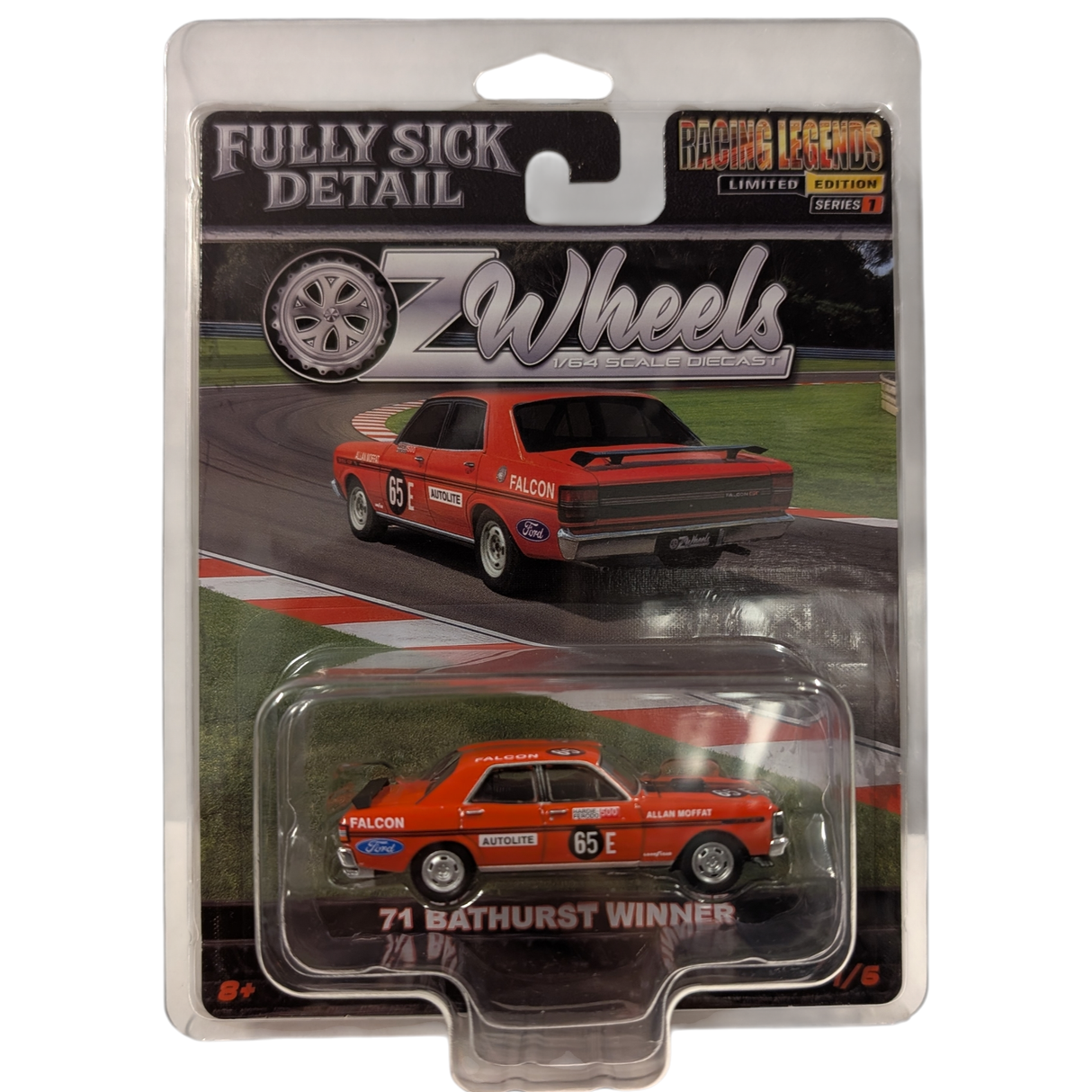 Oz Wheels Bathurst Winner Ford XY GTHO #65E Moffatt, Racing Legends, Fully Sick Detail FSD's Series 1 - 1:64 Scale Diecast