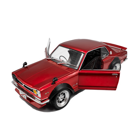 Red 1970 Nissan Skyline (C10) Hakosuka, 1:18 Scale Diecast Car