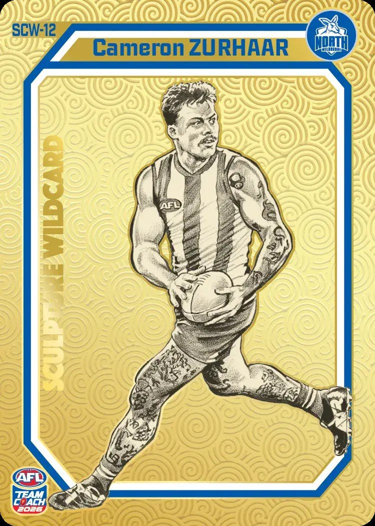 Cameron Zurhaar, GOLD Sculpture Wildcard, 2026 Teamcoach AFL