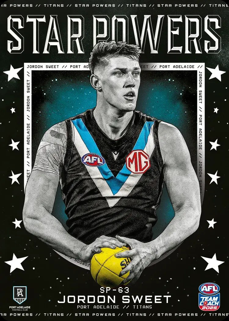Jordon Sweet, SP-63, Star Powers, 2025 Teamcoach AFL