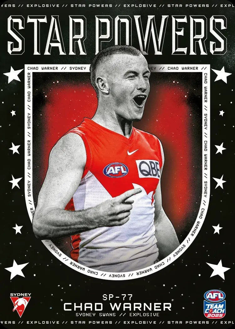 Chad Warner, SP-77, Star Powers, 2025 Teamcoach AFL