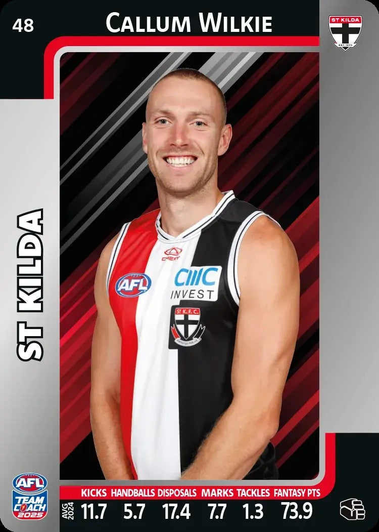 2025 Teamcoach AFL Silver Parallel Cards - Cards 1 to 100 - Pick Your Card