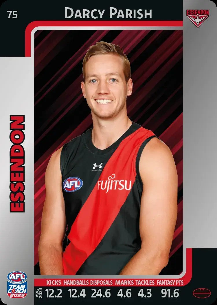 2025 Teamcoach AFL Silver Parallel Cards - Cards 1 to 100 - Pick Your Card