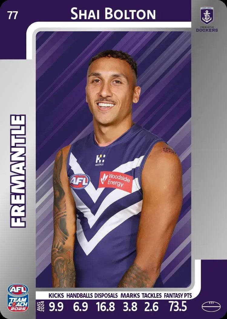 2025 Teamcoach AFL Silver Parallel Cards - Cards 1 to 100 - Pick Your Card