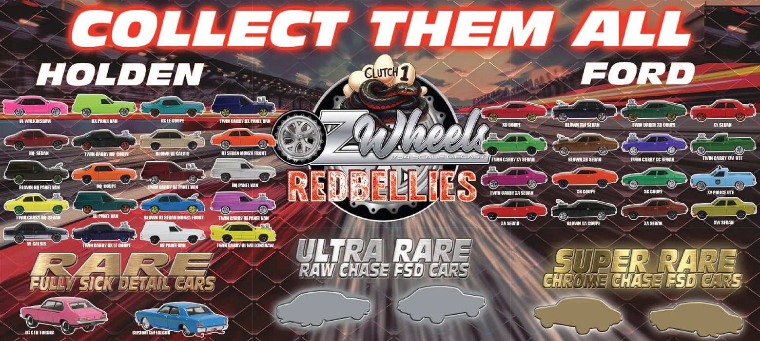 Oz Wheels FORD, Red Bellies Clutch 1, 1:64 Scale Car