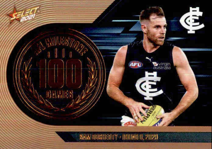 Sam Docherty, 100 Games Milestone, 2021 Select AFL Footy Stars