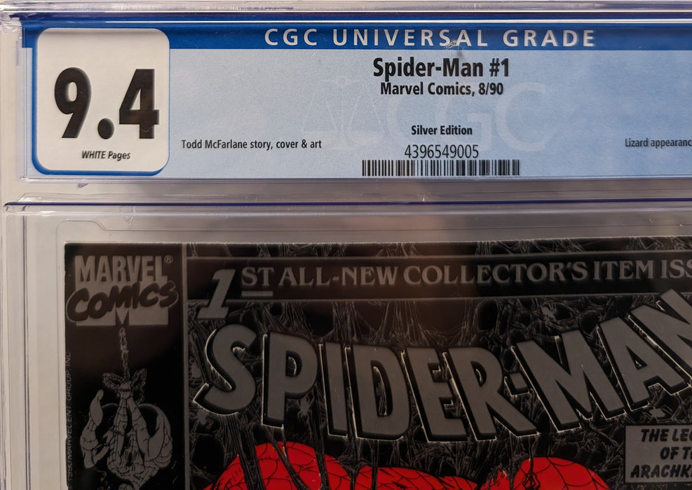 Spider-Man, Vol. 1, #1 Comic, Silver Edition, Graded CGC 9.4