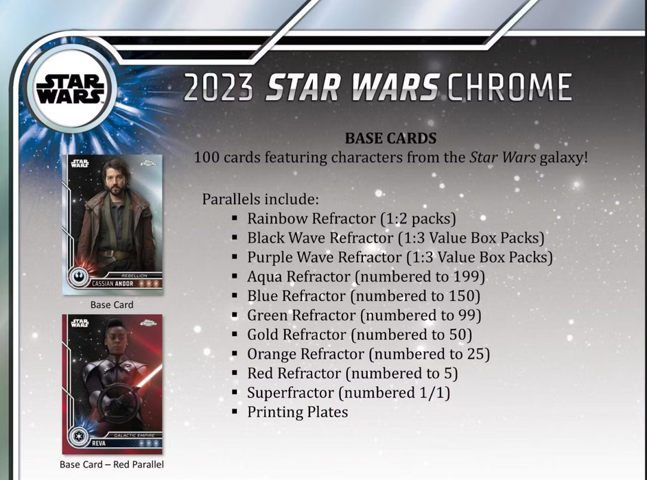 2023 Star Wars Topps Chrome 10-Pack Blaster Box