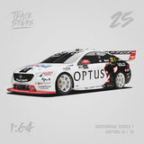TrackStars Mobil 1 Optus Racing #25 Holden ZB Commodore Supercar - 2022 Adelaide 500 Holden Tribute Livery - Chaz Mostert, 1:64 Scale Diecast Car
