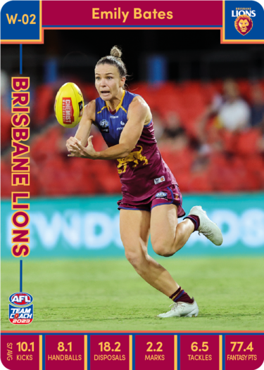2023 Teamcoach AFL - AFLW Cards -  Cards W-01 to W-18 - Pick Your Card