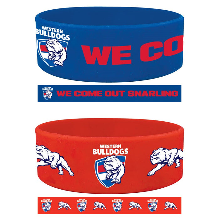 Western Bulldogs Set of 2 Wrist Bands