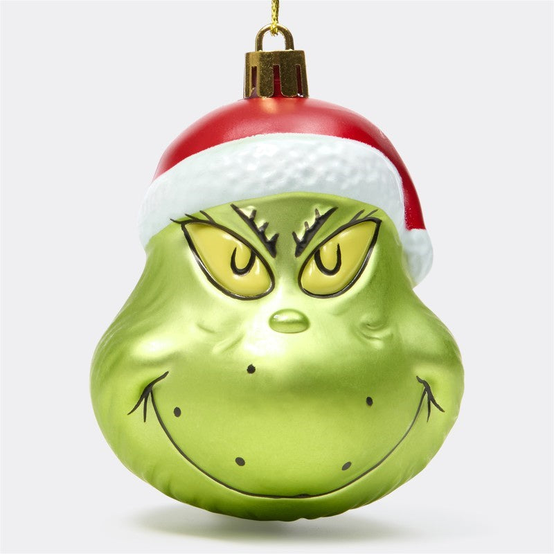 Grinch Head Plastic Christmas Tree Ornament