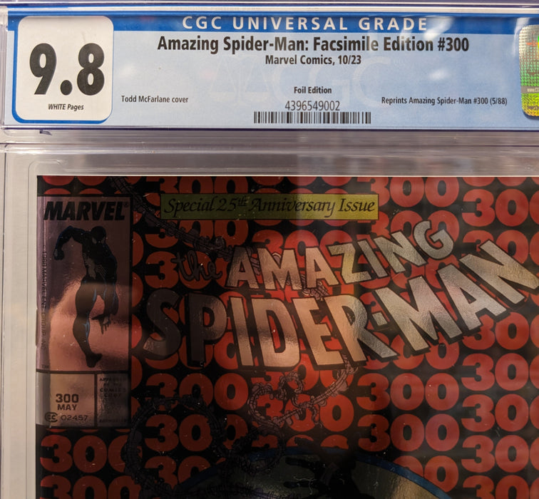 Amazing Spider-Man: #300 Foil Facsimile Edition Comic, Graded CGC 9.8