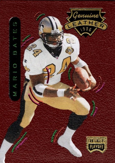 Mario Bates, #24, Genuine Leather, 1996 Playoff Contenders Football NFL